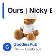 Ours en peluche personnalisable avec logo - Nicky Brown - Miniature 4