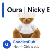 Ours en peluche personnalisable avec logo - Nicky Brown - Miniature 5