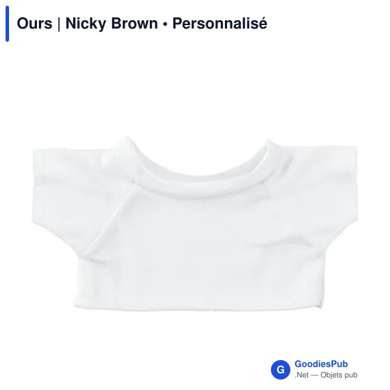 Ours en peluche personnalisable avec logo - Nicky Brown - Image 7