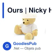 Ours en peluche personnalisable Nicky Honey avec logo - Miniature 3