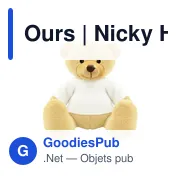 Ours en peluche personnalisable Nicky Honey avec logo - Miniature 4