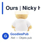 Ours en peluche personnalisable Nicky Honey avec logo - Miniature 5