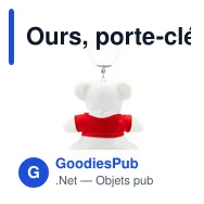 Ours, porte-clés | Davis - Miniature 3