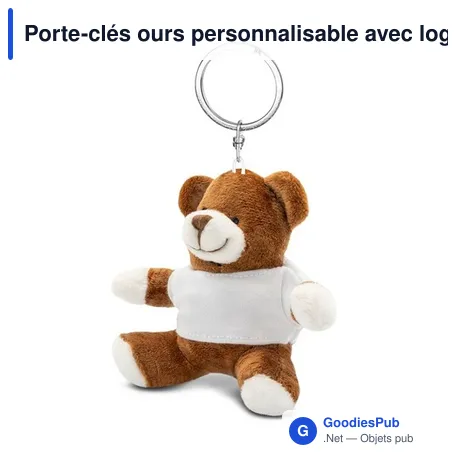 Porte-clés ours personnalisable avec logo - Larry Brown