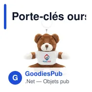 Porte-clés ours personnalisable avec logo - Larry Brown - Miniature 6