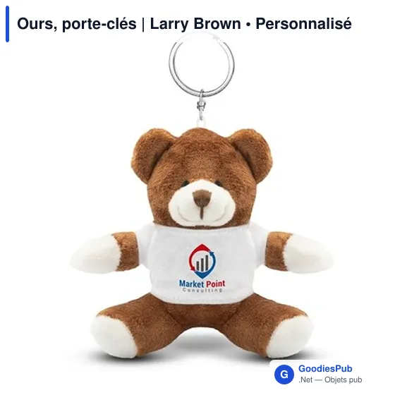 Porte-clés ours personnalisable avec logo - Larry Brown - Image 6