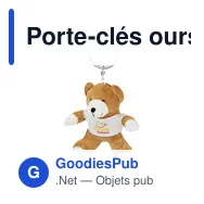 Porte-clés ours en peluche personnalisable avec logo - Larry Honey - Miniature 6