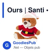 Ours en peluche personnalisable avec logo - Santi - Miniature 1