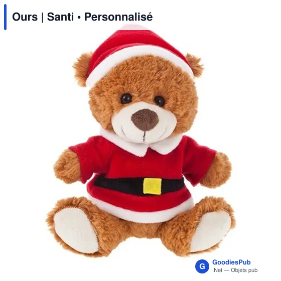 Ours en peluche personnalisable avec logo - Santi - Image 2