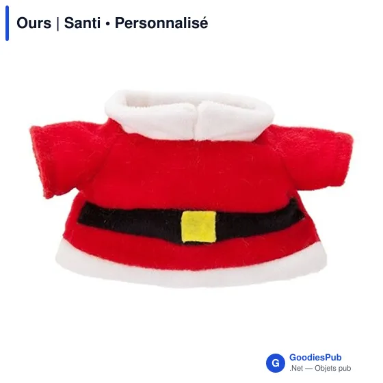 Ours en peluche personnalisable avec logo - Santi - Image 4