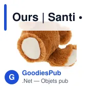 Ours en peluche personnalisable avec logo - Santi - Miniature 5