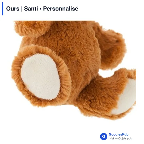 Ours en peluche personnalisable avec logo - Santi - Image 5