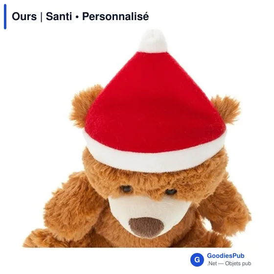 Ours en peluche personnalisable avec logo - Santi - Image 6