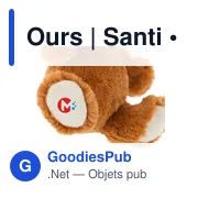 Ours en peluche personnalisable avec logo - Santi - Miniature 8