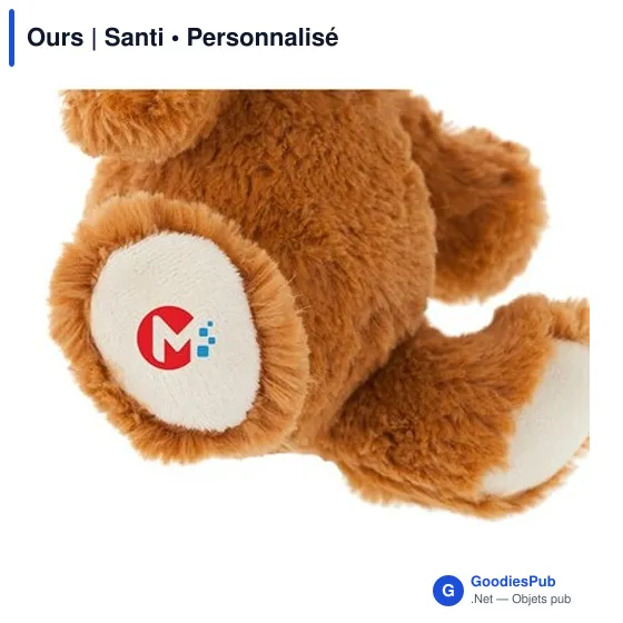 Ours en peluche personnalisable avec logo - Santi - Image 8