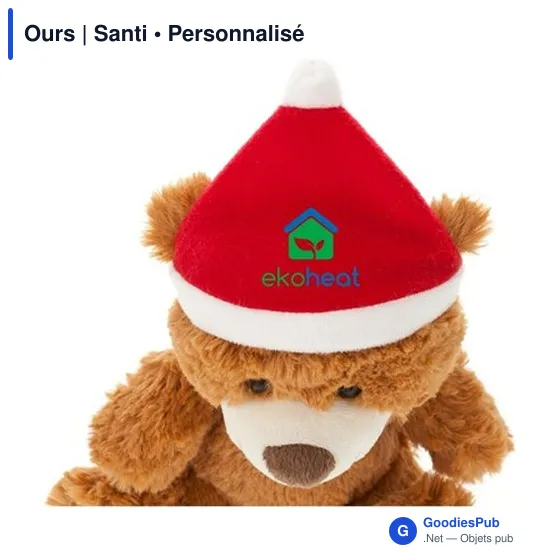 Ours en peluche personnalisable avec logo - Santi - Image 9