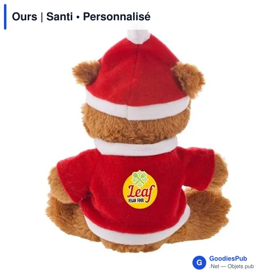 Ours en peluche personnalisable avec logo - Santi - Image 10