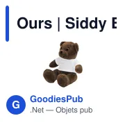 Peluche ours personnalisable Siddy Brown avec logo - Miniature 1