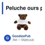 Peluche ours personnalisable Siddy Brown avec logo - Miniature 10