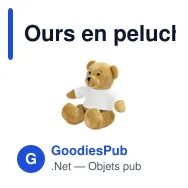 Ours en peluche personnalisable avec logo - Siddy Honey - Miniature 1