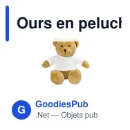 Ours en peluche personnalisable avec logo - Siddy Honey - Miniature 10