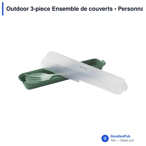 Ensemble de couverts réutilisables personnalisable avec logo - Circulware - Image 1