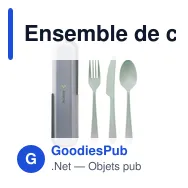 Ensemble de couverts réutilisables personnalisable avec logo - Circulware - Miniature 3