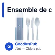 Ensemble de couverts réutilisables personnalisable avec logo - Circulware - Miniature 8