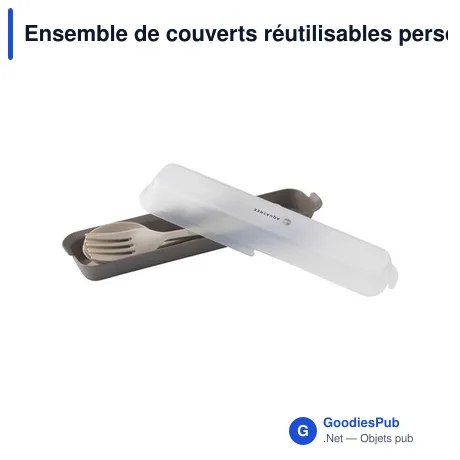 Ensemble de couverts réutilisables personnalisable avec logo - Outdoor 6 pièces