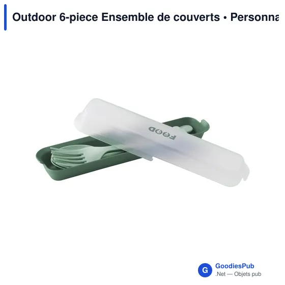 Ensemble de couverts réutilisables personnalisable avec logo - Outdoor 6 pièces - Image 11