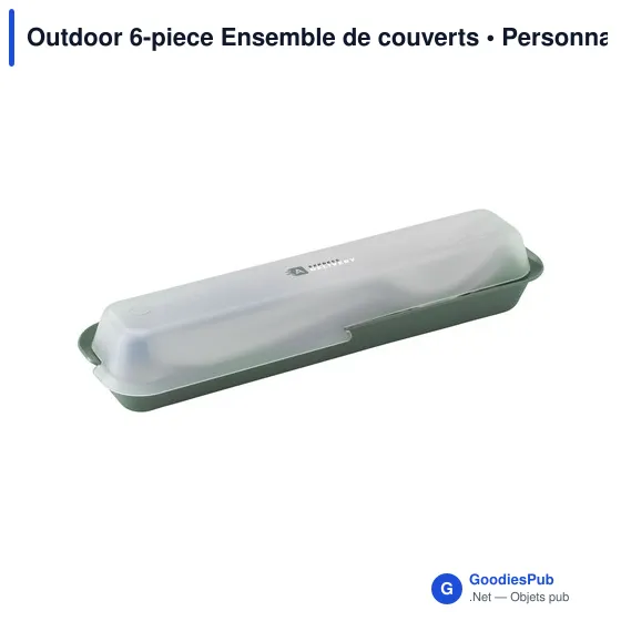 Ensemble de couverts réutilisables personnalisable avec logo - Outdoor 6 pièces - Image 12