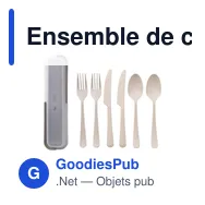 Ensemble de couverts réutilisables personnalisable avec logo - Outdoor 6 pièces - Miniature 3