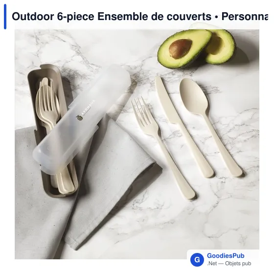 Ensemble de couverts réutilisables personnalisable avec logo - Outdoor 6 pièces - Image 4