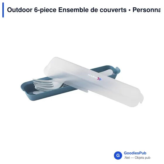 Ensemble de couverts réutilisables personnalisable avec logo - Outdoor 6 pièces - Image 6