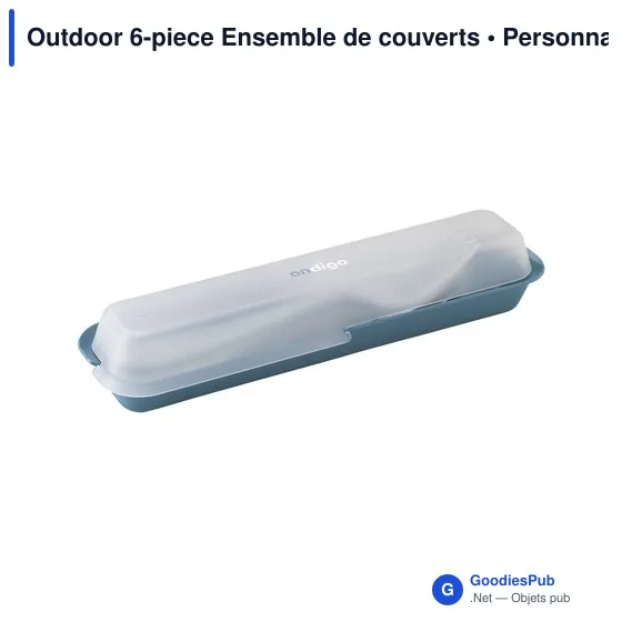 Ensemble de couverts réutilisables personnalisable avec logo - Outdoor 6 pièces - Image 7