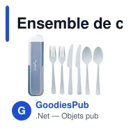 Ensemble de couverts réutilisables personnalisable avec logo - Outdoor 6 pièces - Miniature 8