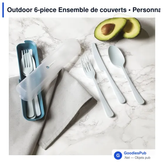 Ensemble de couverts réutilisables personnalisable avec logo - Outdoor 6 pièces - Image 9