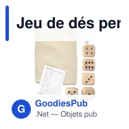 Jeu de dés personnalisable Outdoor Dice Game avec logo - Miniature 1