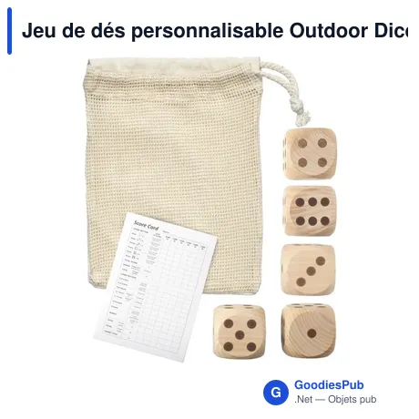 Jeu de dés personnalisable Outdoor Dice Game avec logo