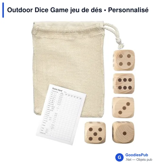Jeu de dés personnalisable Outdoor Dice Game avec logo - Image 1