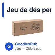 Jeu de dés personnalisable Outdoor Dice Game avec logo - Miniature 4