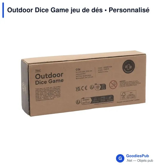 Jeu de dés personnalisable Outdoor Dice Game avec logo - Image 5