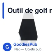 Outil de golf multifonctionnel en ABS recyclé Suki - Miniature 1