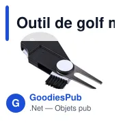 Outil de golf multifonctionnel en ABS recyclé Suki - Miniature 2