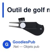 Outil de golf multifonctionnel en ABS recyclé Suki - Miniature 4