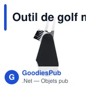 Outil de golf multifonctionnel en ABS recyclé Suki - Miniature 6
