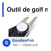 Outil de golf multifonctionnel en ABS recyclé Suki - Miniature 8
