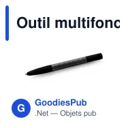 Outil multifonction, Stylo bille, nettoyeur d'écran, règle, support de téléphone, stylet, tournevis | Tonu - Miniature 1