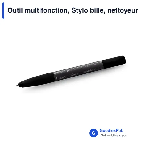 Outil multifonction, Stylo bille, nettoyeur d'écran, règle, support de téléphone, stylet, tournevis | Tonu