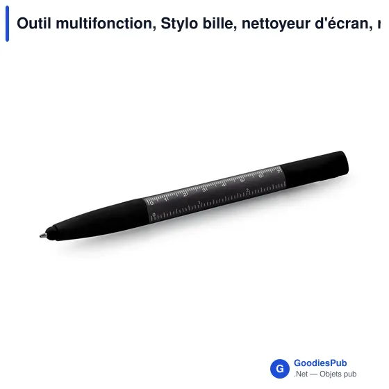 Outil multifonction, Stylo bille, nettoyeur d'écran, règle, support de téléphone, stylet, tournevis | Tonu - Image 1